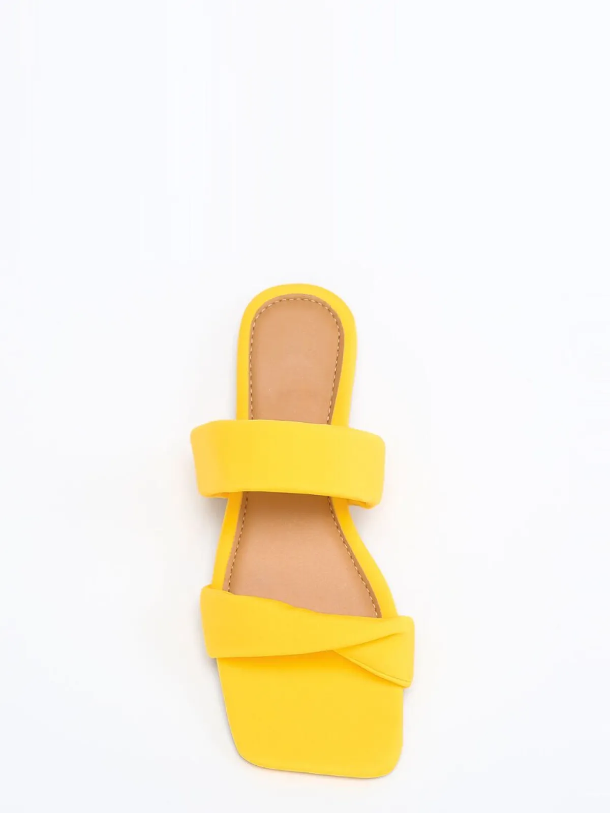 La Modeuse Mules à double brides Jaune