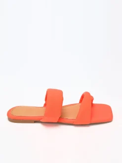 New La Modeuse Mules à double brides Orange