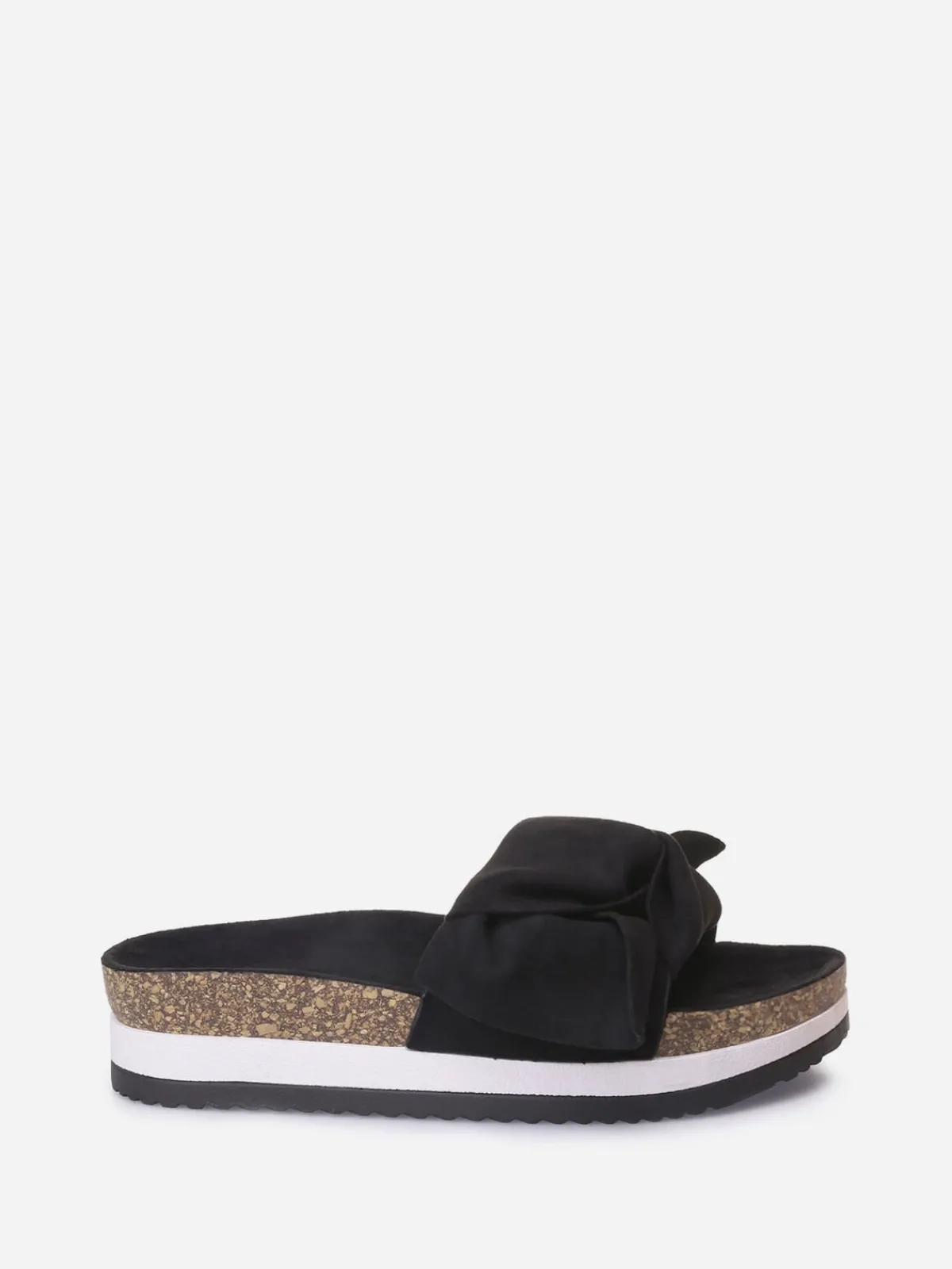 Hot La Modeuse Mules à semelle creuse et noeud Noir
