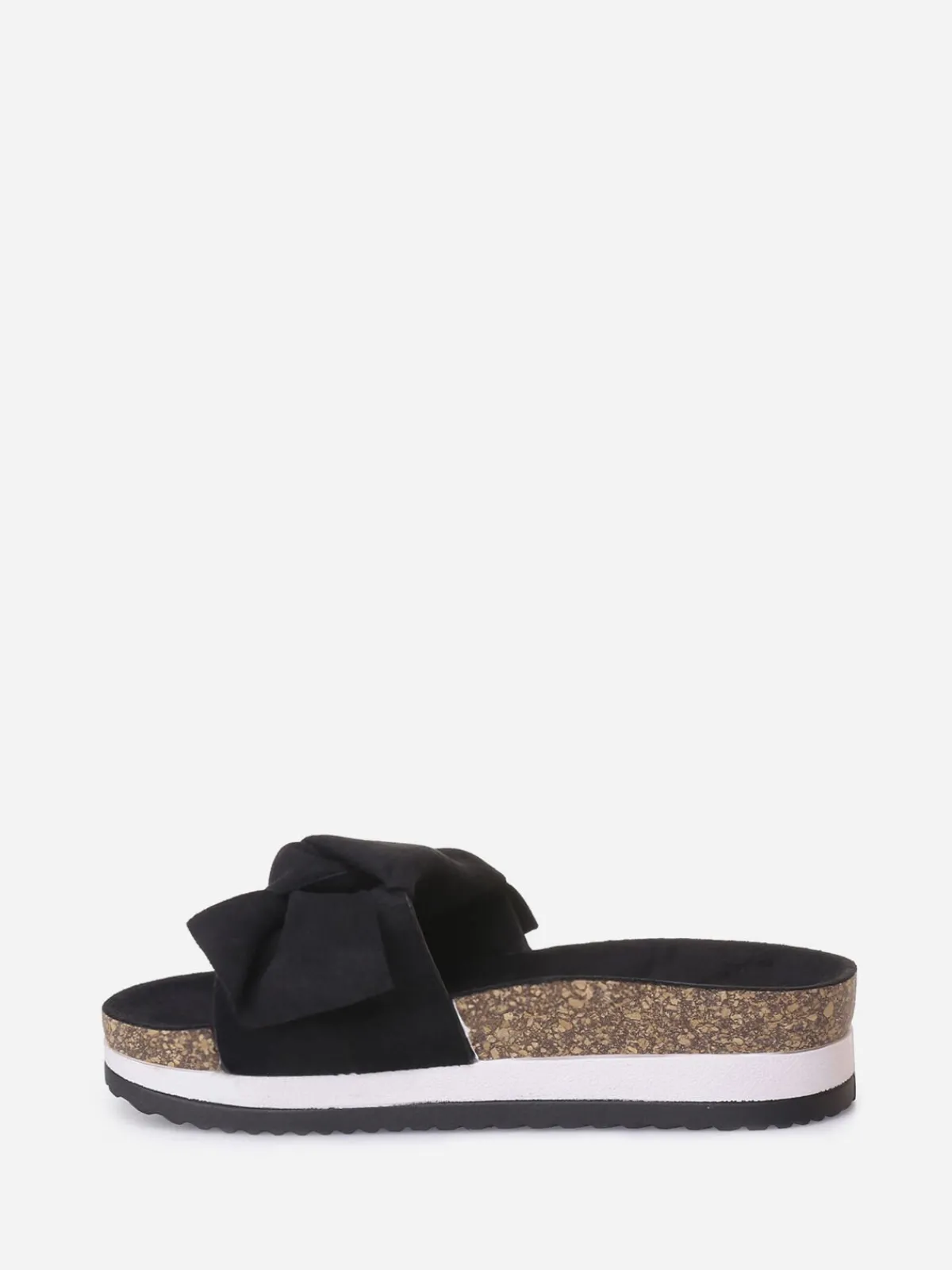 Hot La Modeuse Mules à semelle creuse et noeud Noir