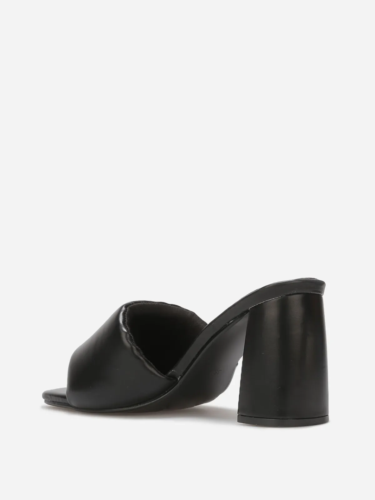 La Modeuse Mules à talon et bride rembourrée Noir