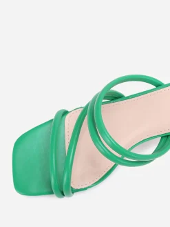 La Modeuse Mules à talon multi brides Vert