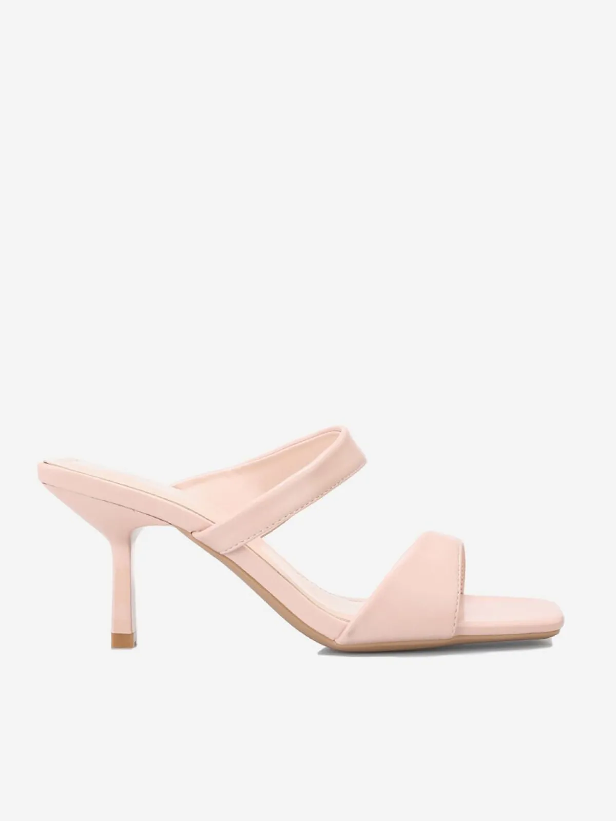 Online La Modeuse Mules asymétriques et bout carré Rose