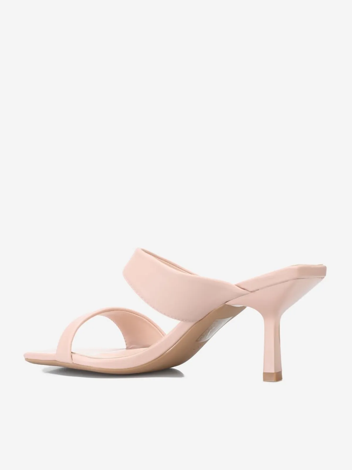Online La Modeuse Mules asymétriques et bout carré Rose