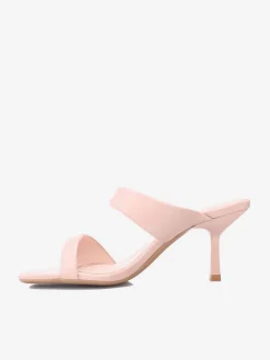 Online La Modeuse Mules asymétriques et bout carré Rose