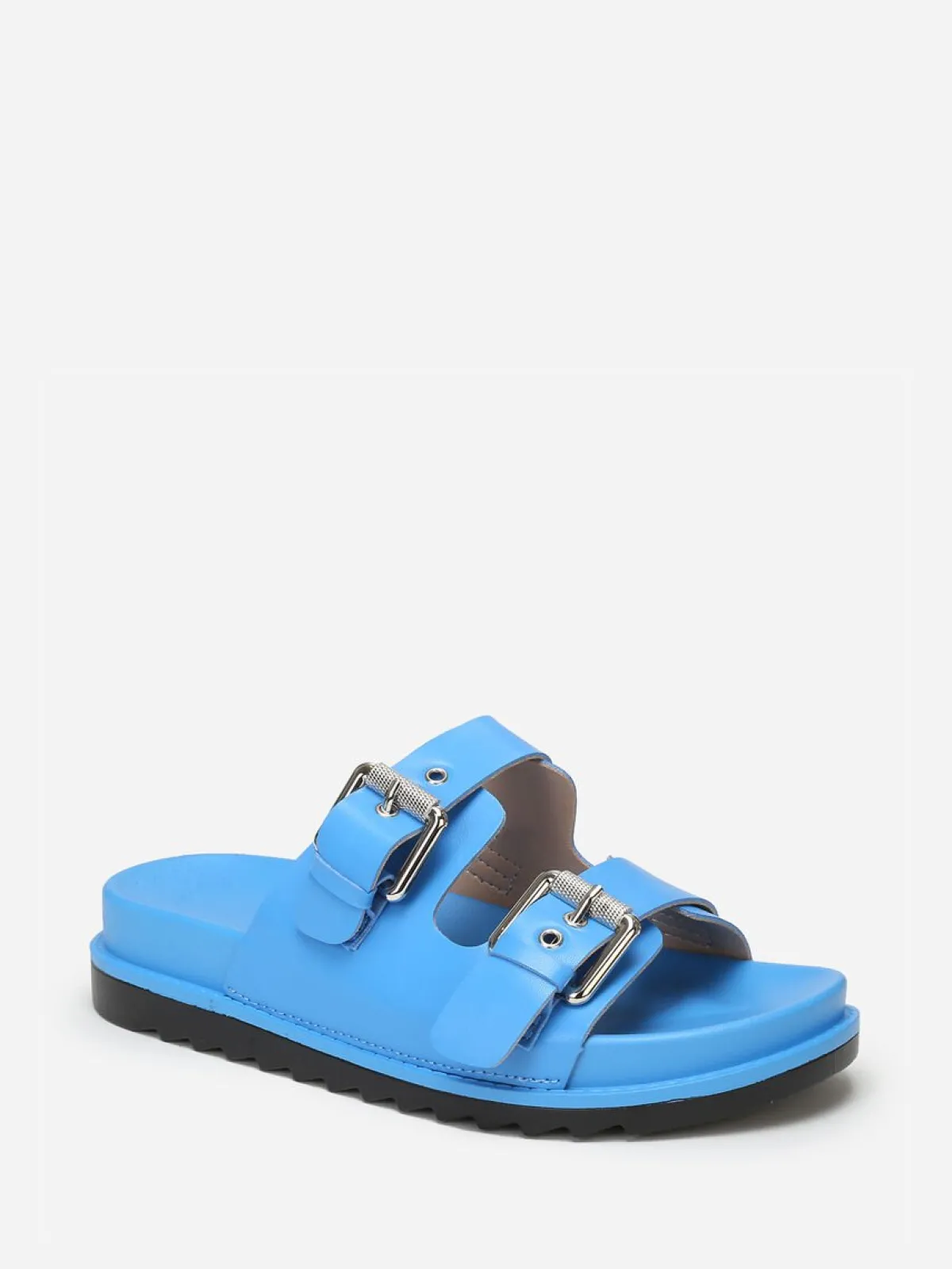 Sale La Modeuse Mules avec brides à boucles Bleu