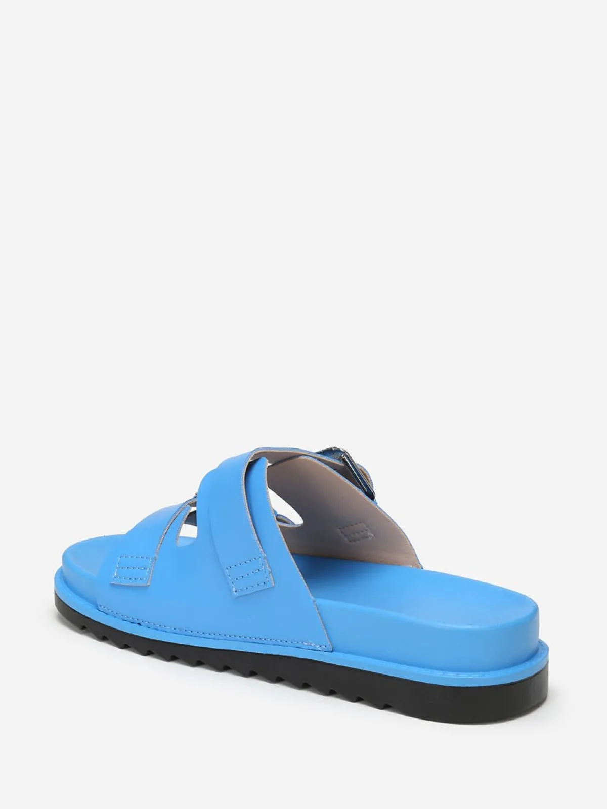 Sale La Modeuse Mules avec brides à boucles Bleu