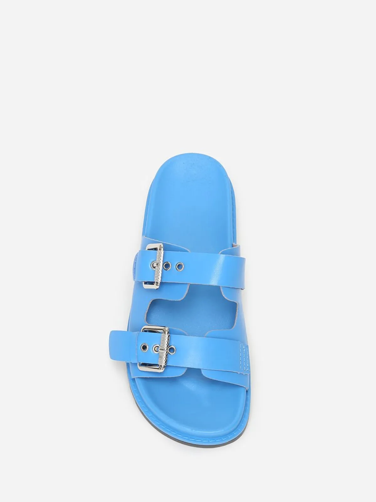 Sale La Modeuse Mules avec brides à boucles Bleu