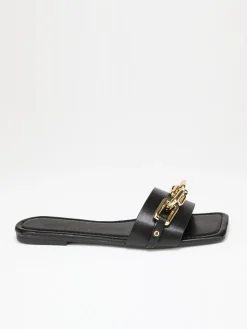 New La Modeuse Mules avec chaîne Noir