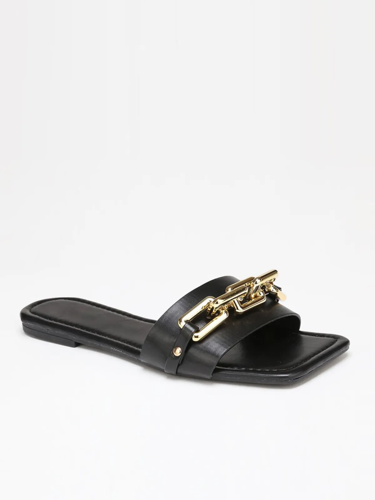 New La Modeuse Mules avec chaîne Noir