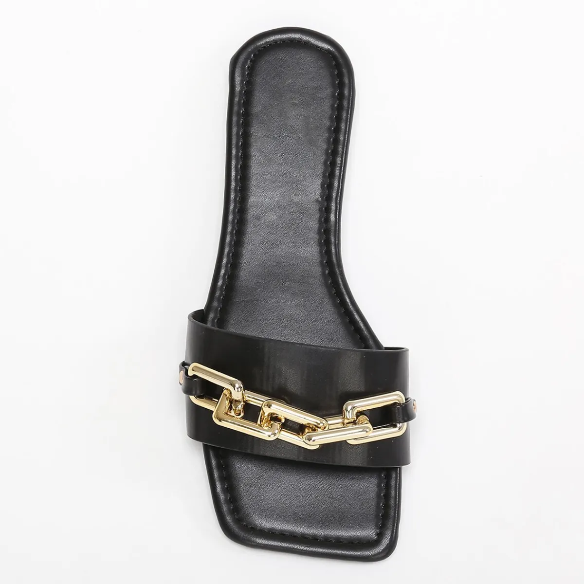 New La Modeuse Mules avec chaîne Noir