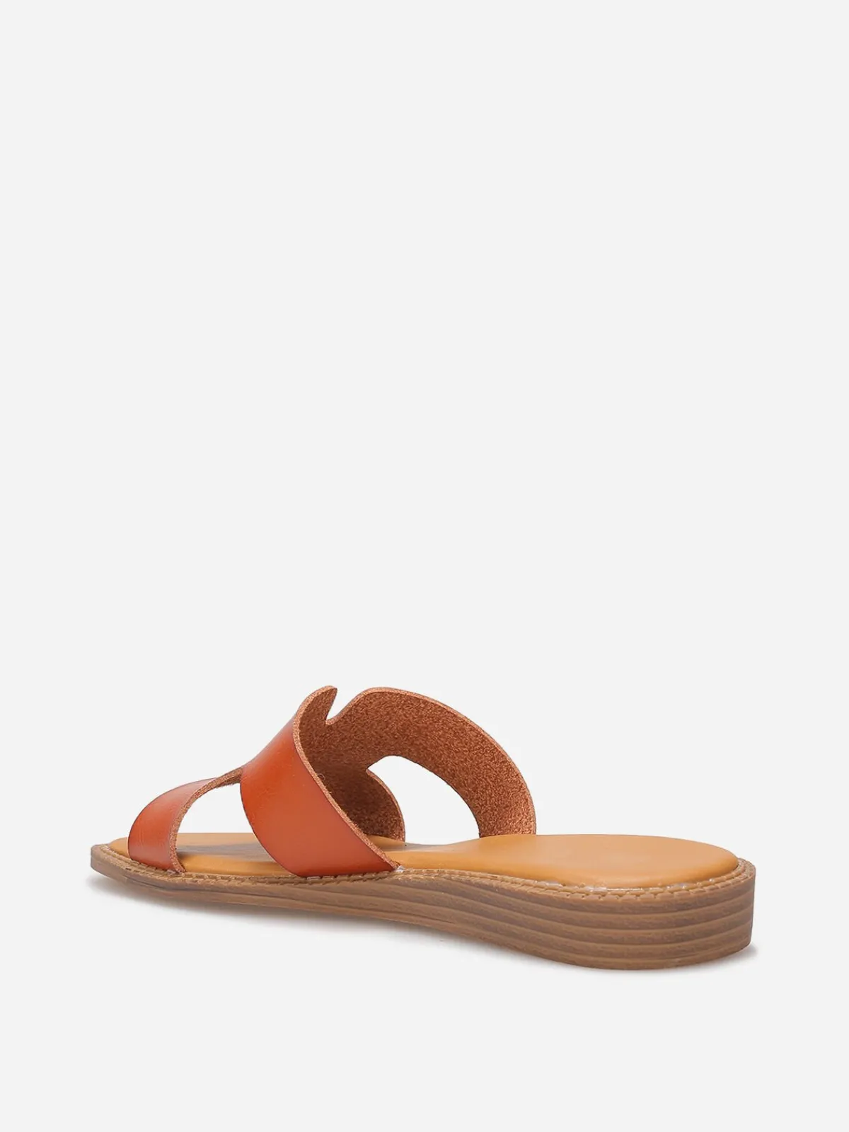 New La Modeuse Mules compensées à bride ajourée Marron