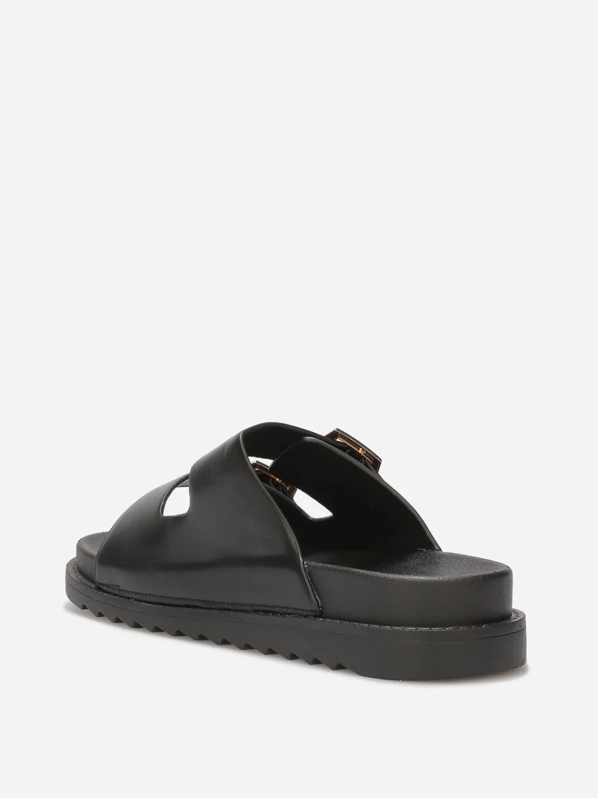 Outlet La Modeuse Mules double brides à plateforme Noir