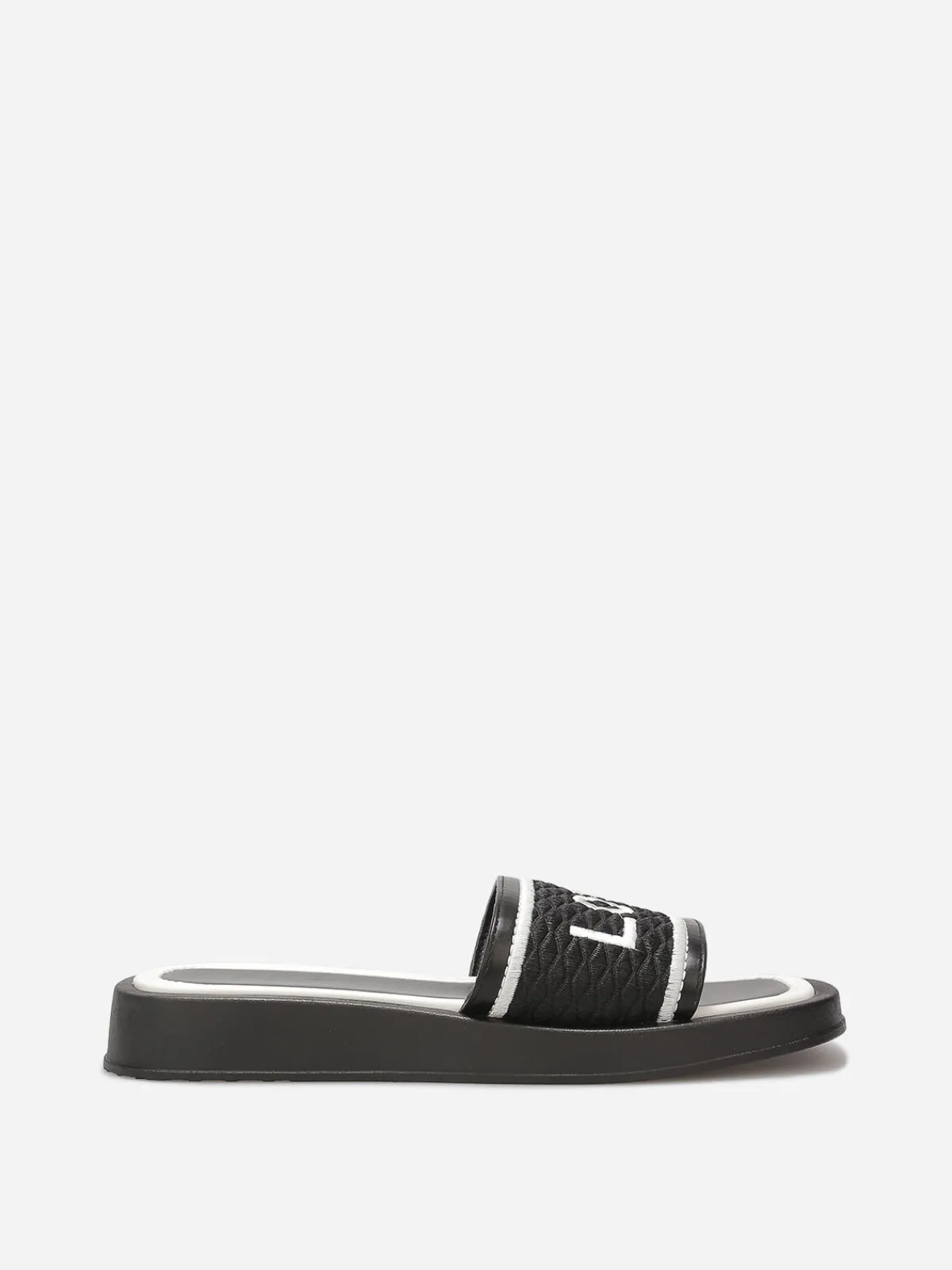 Outlet La Modeuse Mules "Love" avec plateforme Noir