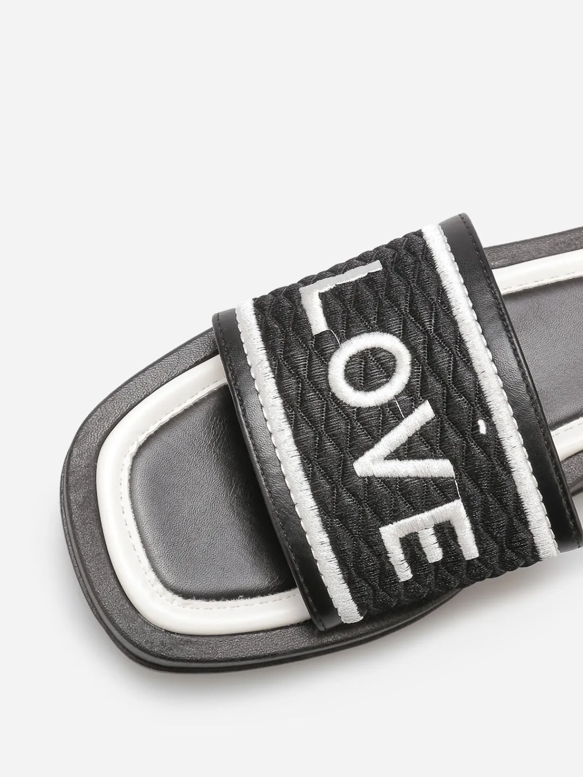 Outlet La Modeuse Mules "Love" avec plateforme Noir