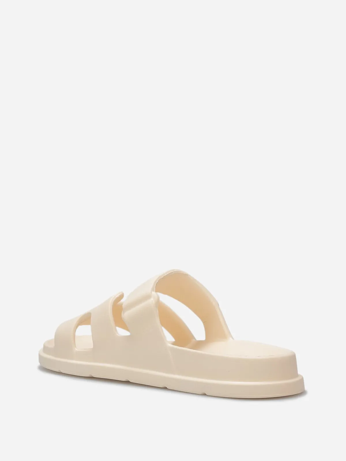 Discount La Modeuse Mules plates à brides ajourées Beige