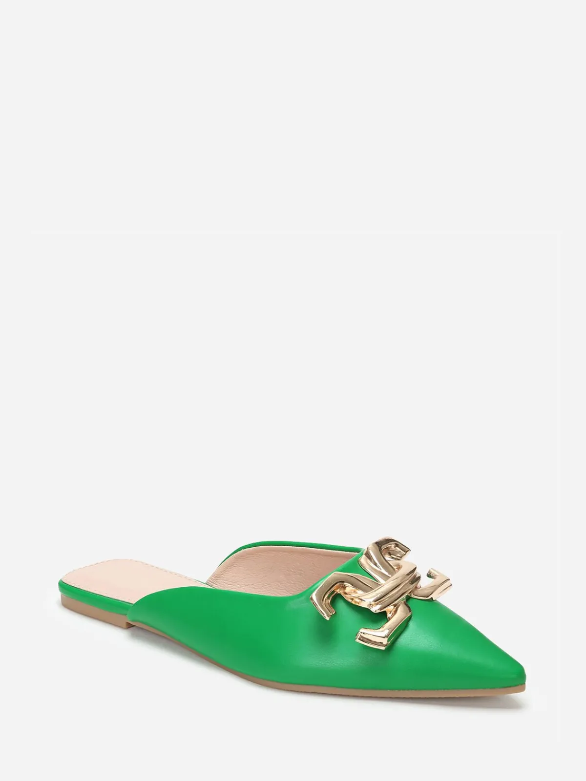 Discount La Modeuse Mules pointues à boucle Vert