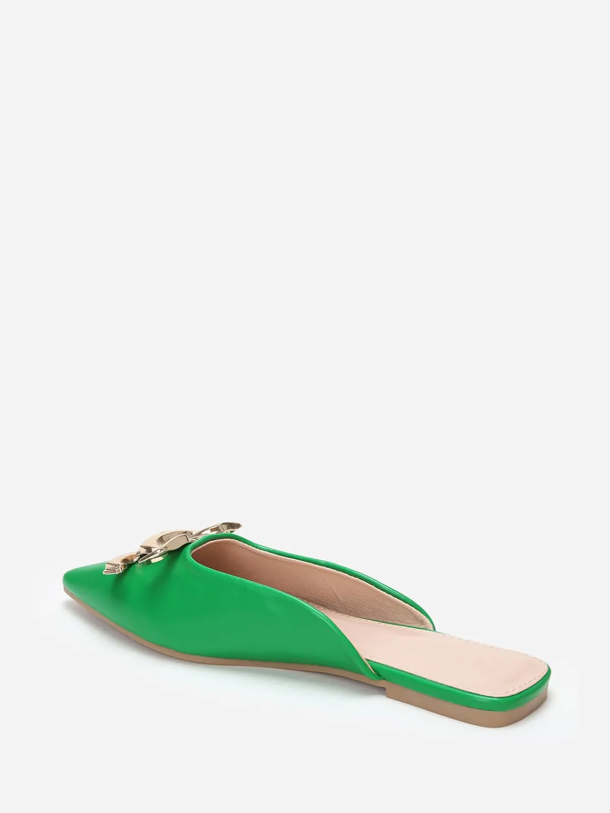 Discount La Modeuse Mules pointues à boucle Vert