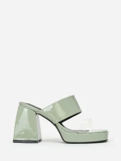 Hot La Modeuse Mules style babies  vernies Vert