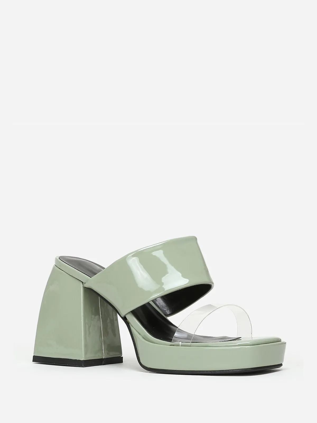 Hot La Modeuse Mules style babies vernies Vert