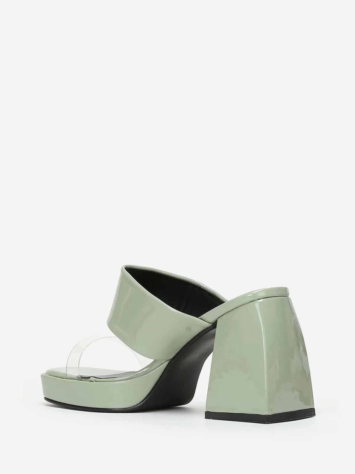 Hot La Modeuse Mules style babies vernies Vert
