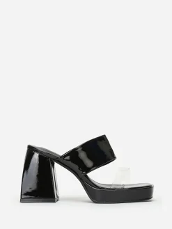 Sale La Modeuse Mules style babies vernies Noir