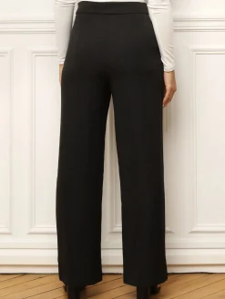 Hot La Modeuse Pantalon de tailleur à coupe droite Noir