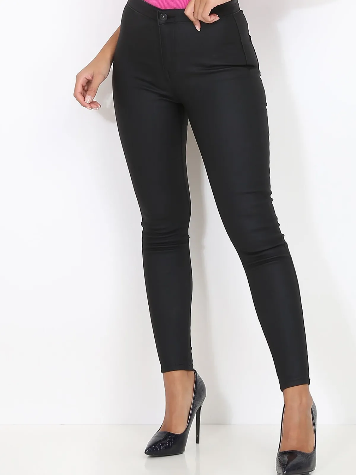 Online La Modeuse Pantalon slim et moulant basique Noir