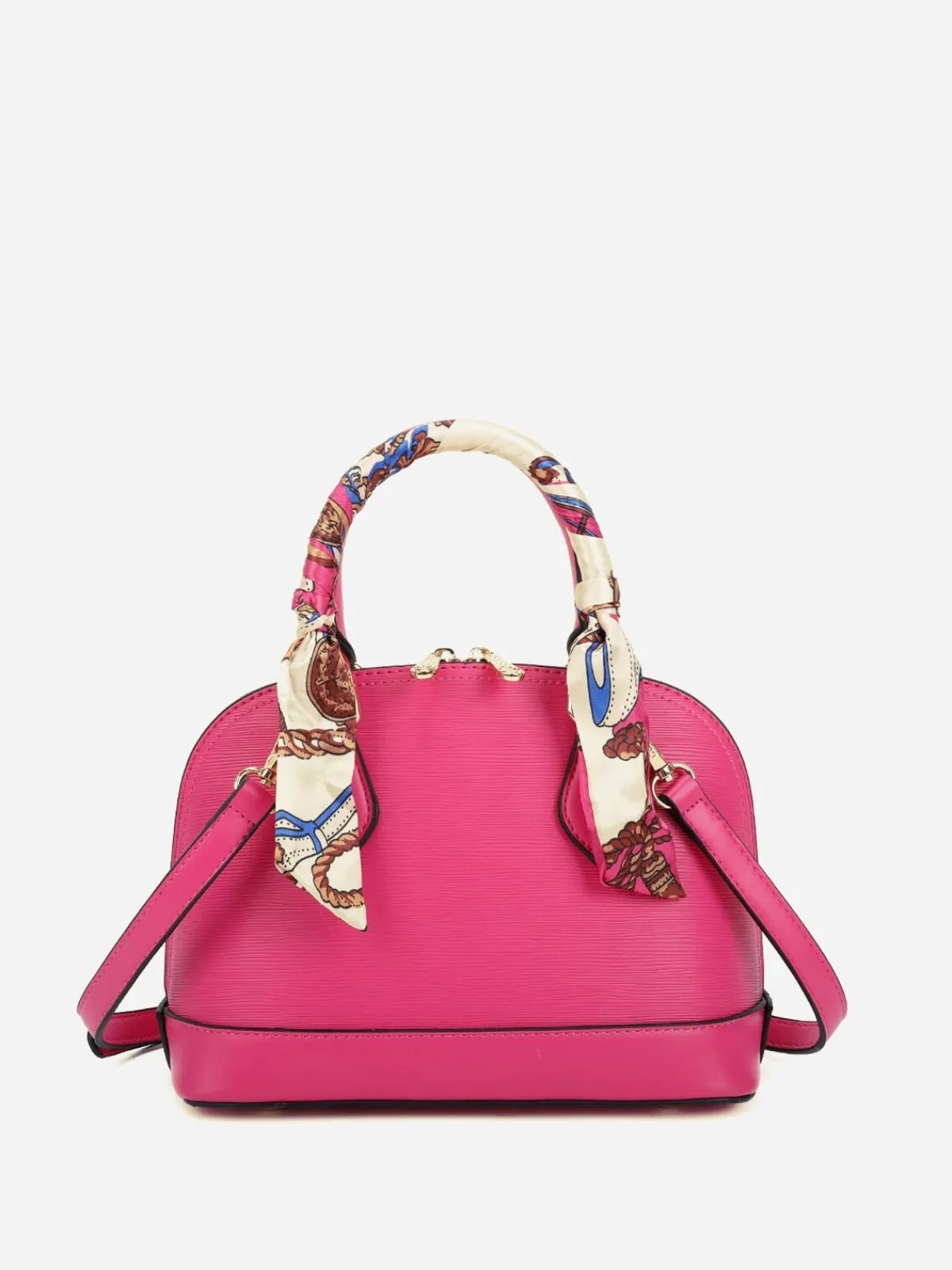 Outlet La Modeuse Petit sac à main avec ruban RoseBonbon