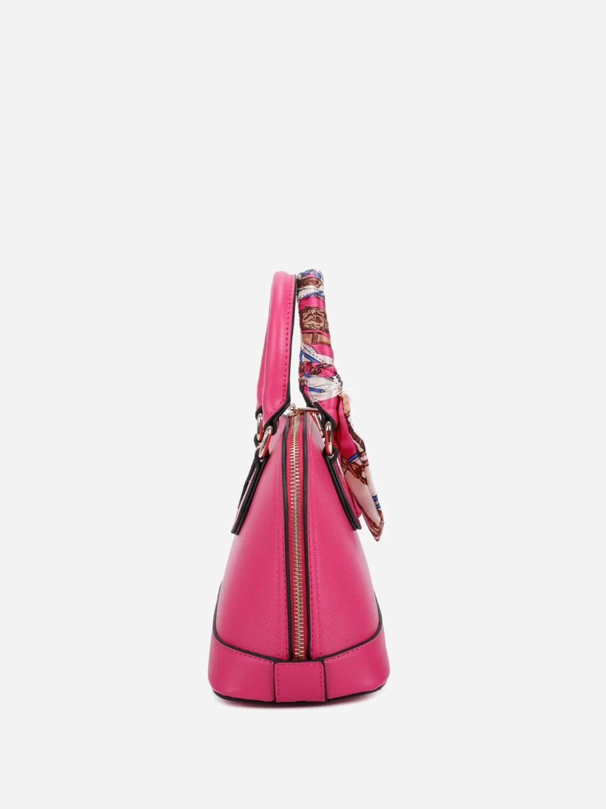 Outlet La Modeuse Petit sac à main avec ruban RoseBonbon
