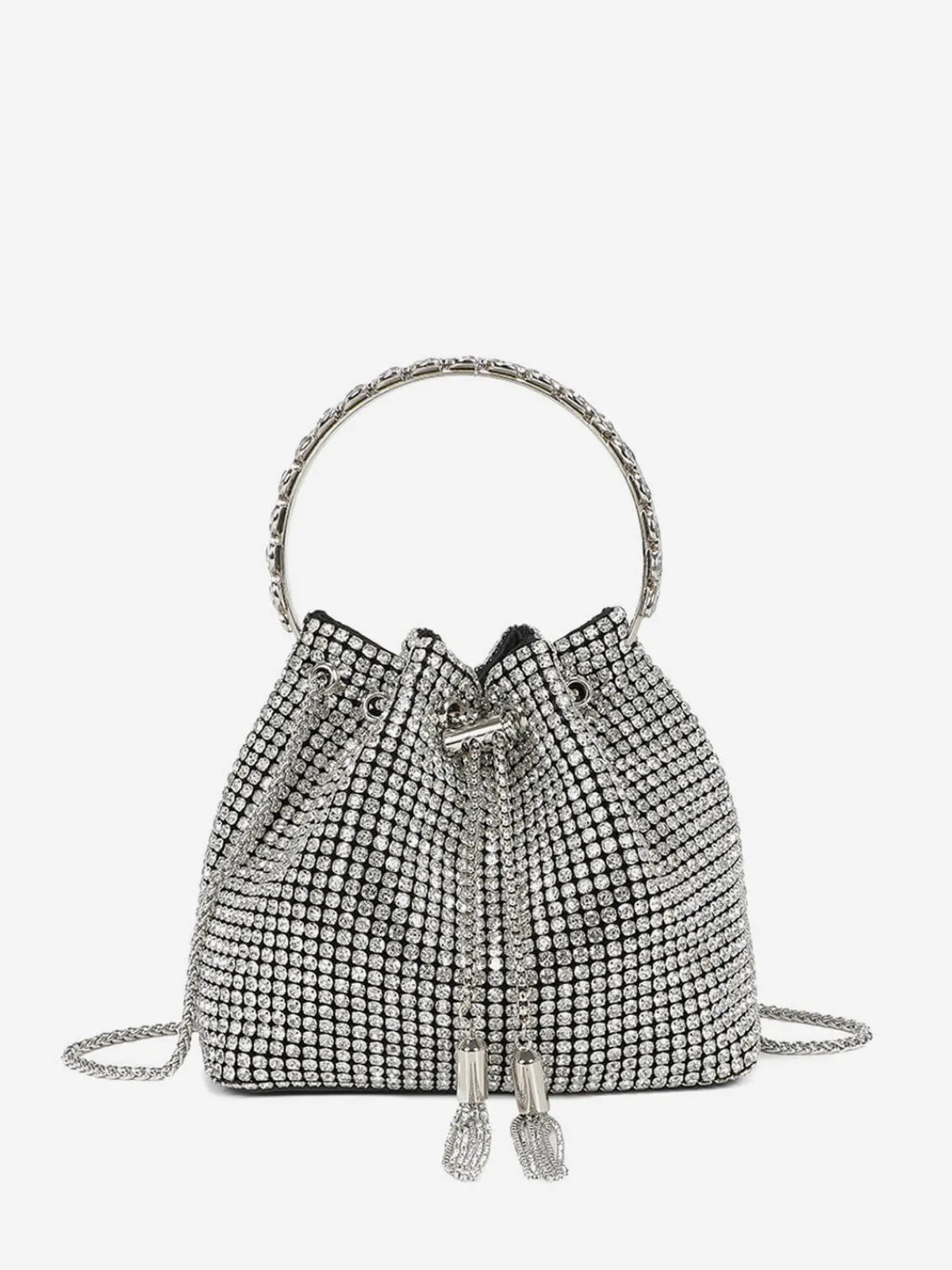 La Modeuse Petit sac à main bourse en strass Argenté