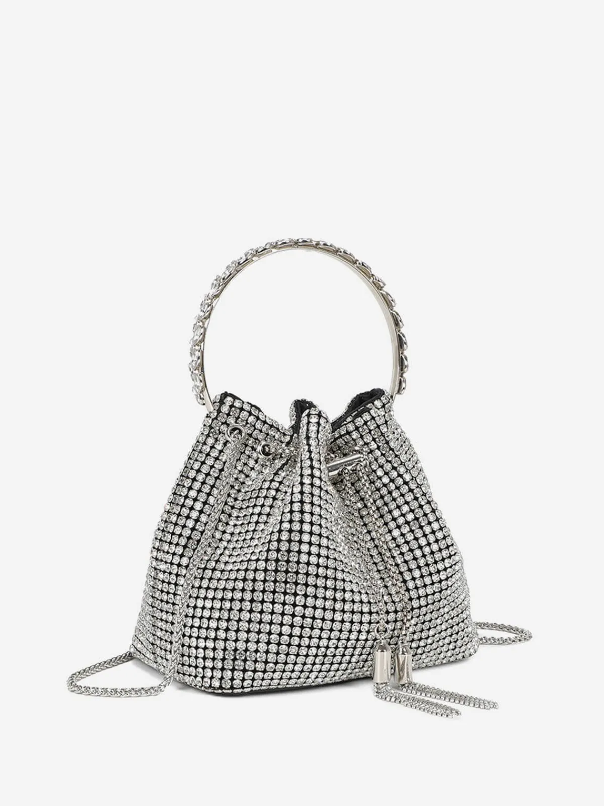 La Modeuse Petit sac à main bourse en strass Argenté