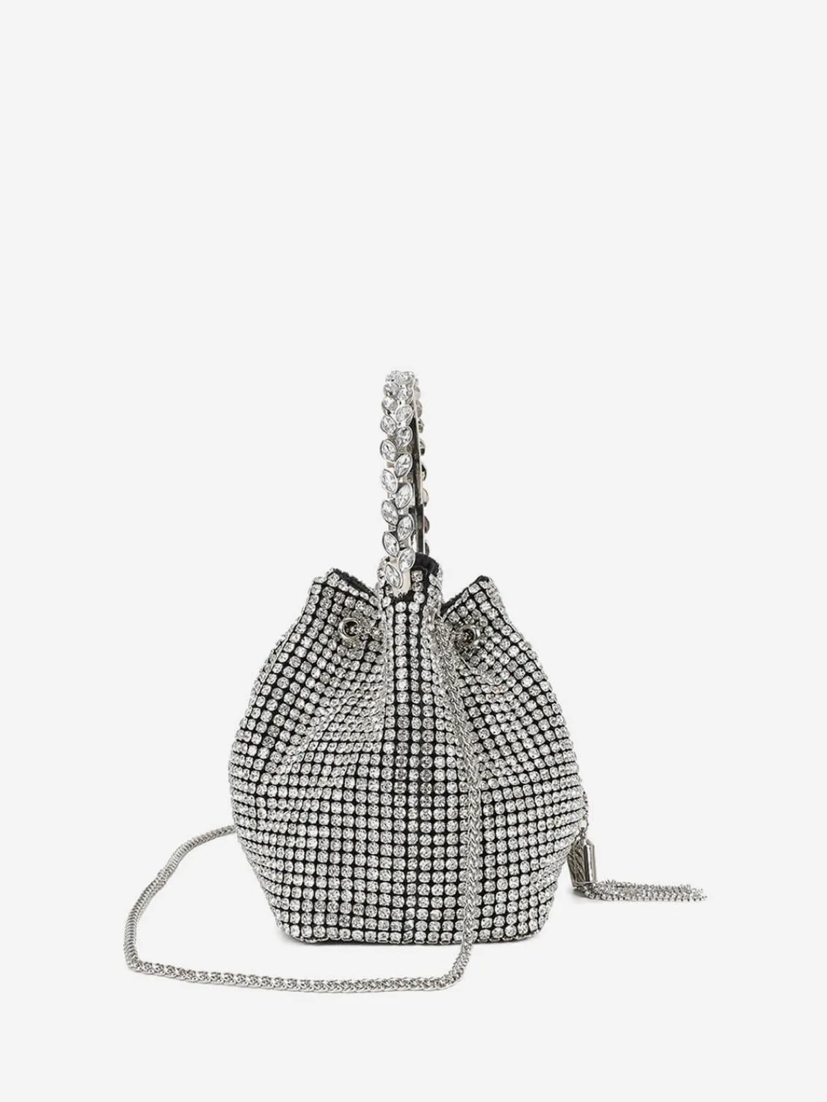La Modeuse Petit sac à main bourse en strass Argenté
