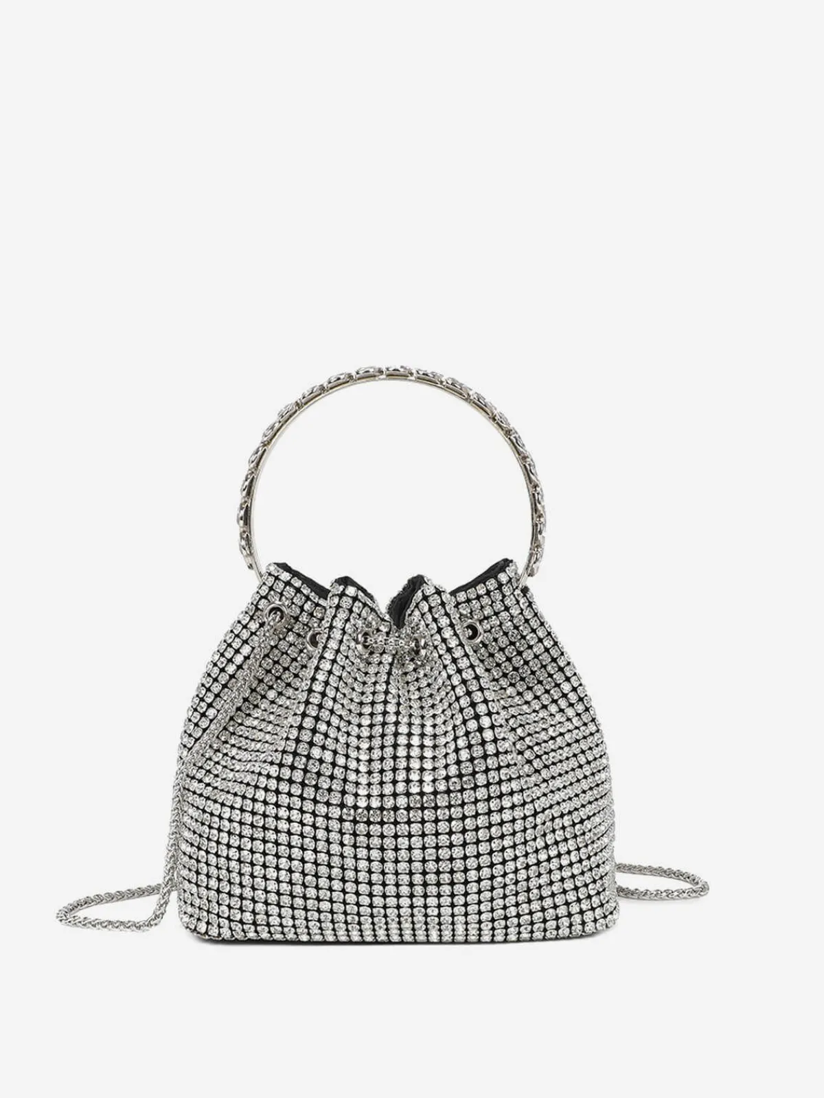 La Modeuse Petit sac à main bourse en strass Argenté