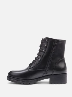 Outlet La Modeuse Rangers à lacets à strass Noir