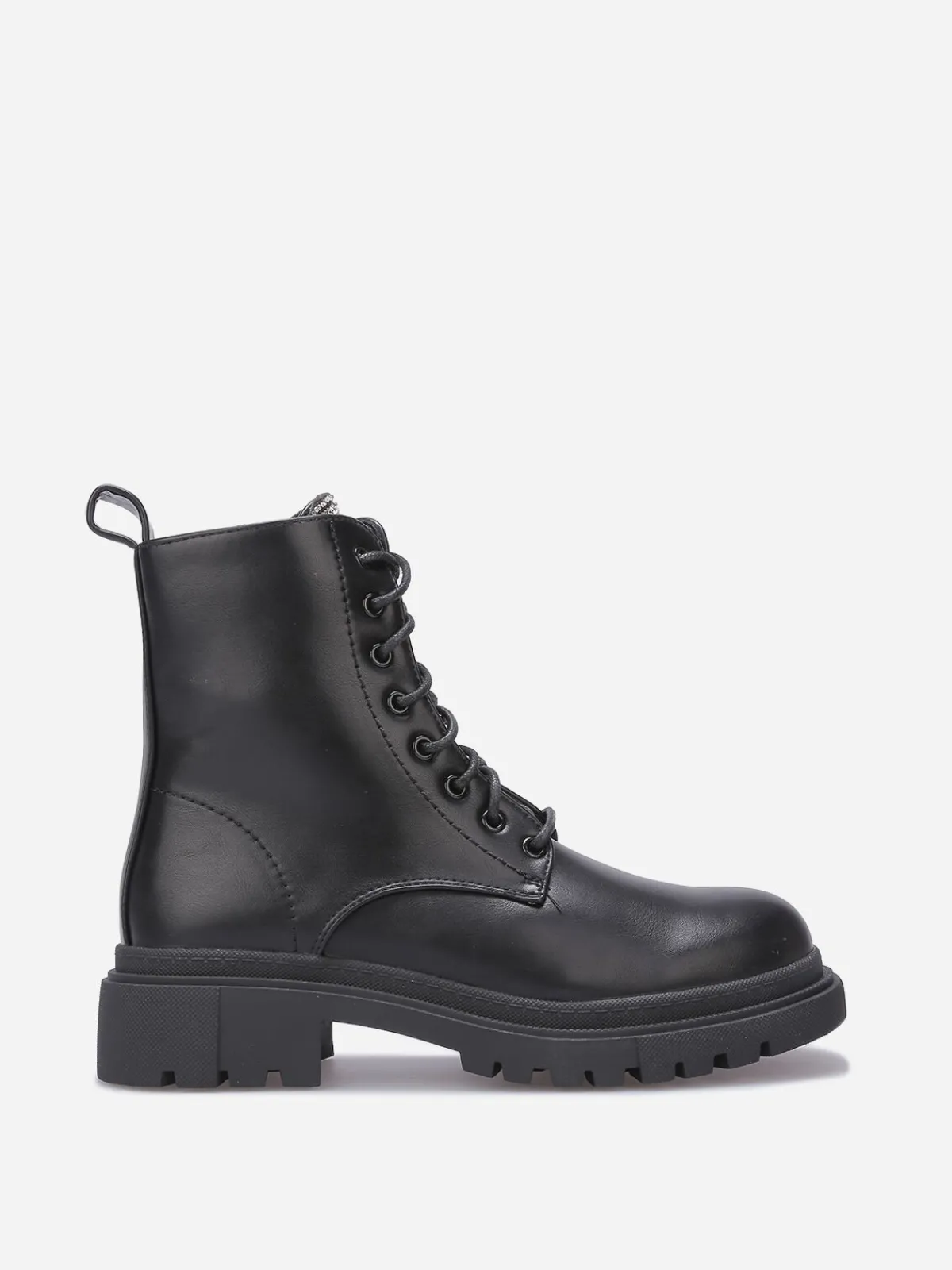 Online La Modeuse Rangers à strass et double lacets Noir