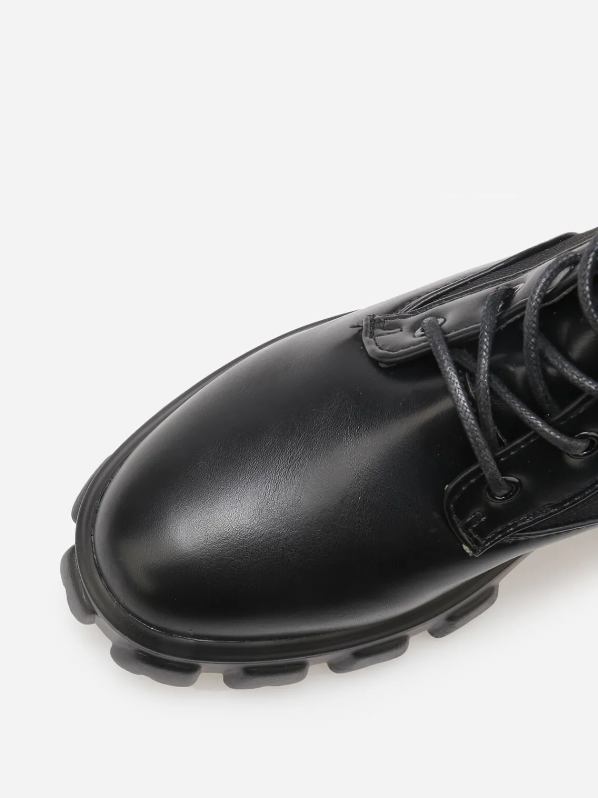 Hot La Modeuse Rangers bi-matières à plateforme crantée Noir