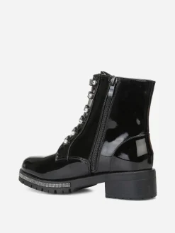 Best La Modeuse Rangers vernies à strass Noir