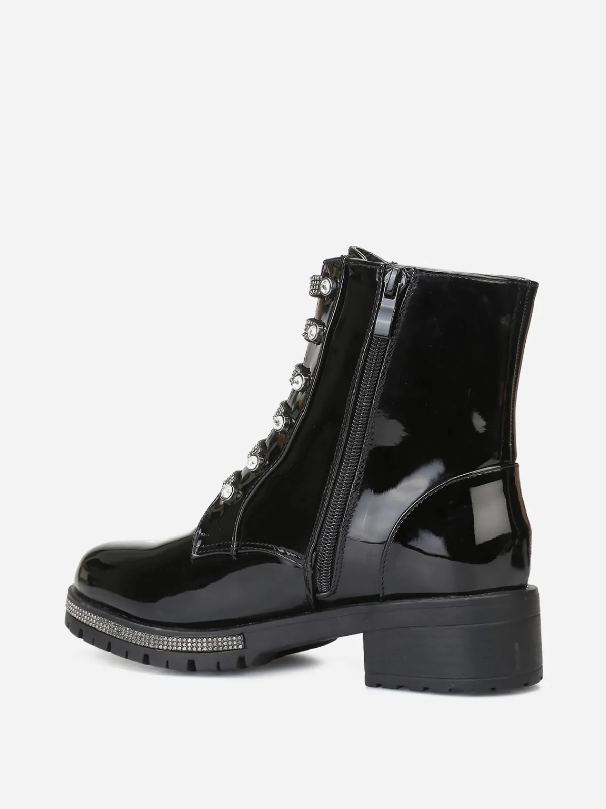 Best La Modeuse Rangers vernies à strass Noir