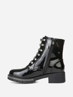 Best La Modeuse Rangers vernies à strass Noir