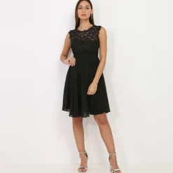 Best La Modeuse Robe avec dentelle Noir