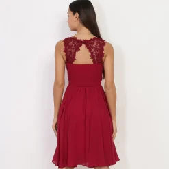 Online La Modeuse Robe brodée à perles grandes tailles Rougefoncé