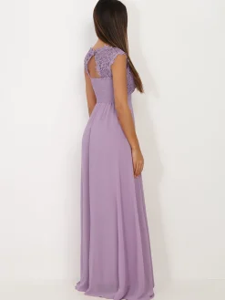 Clearance La Modeuse Robe longue à dentelle Parme