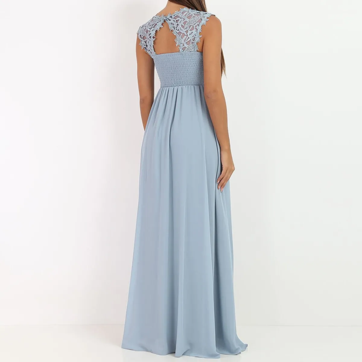 Best La Modeuse Robe longue à dentelle Bleucyan