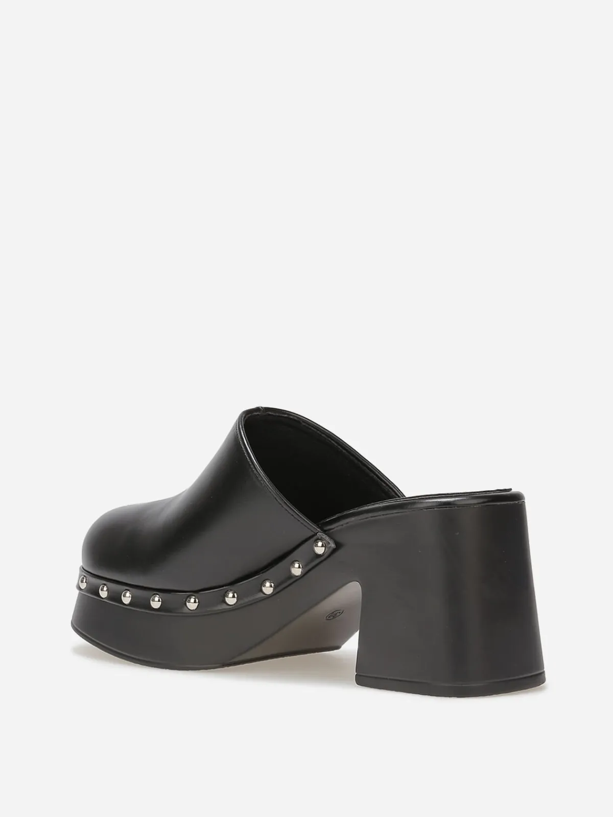 Sale La Modeuse Sabots à talon et clous Noir