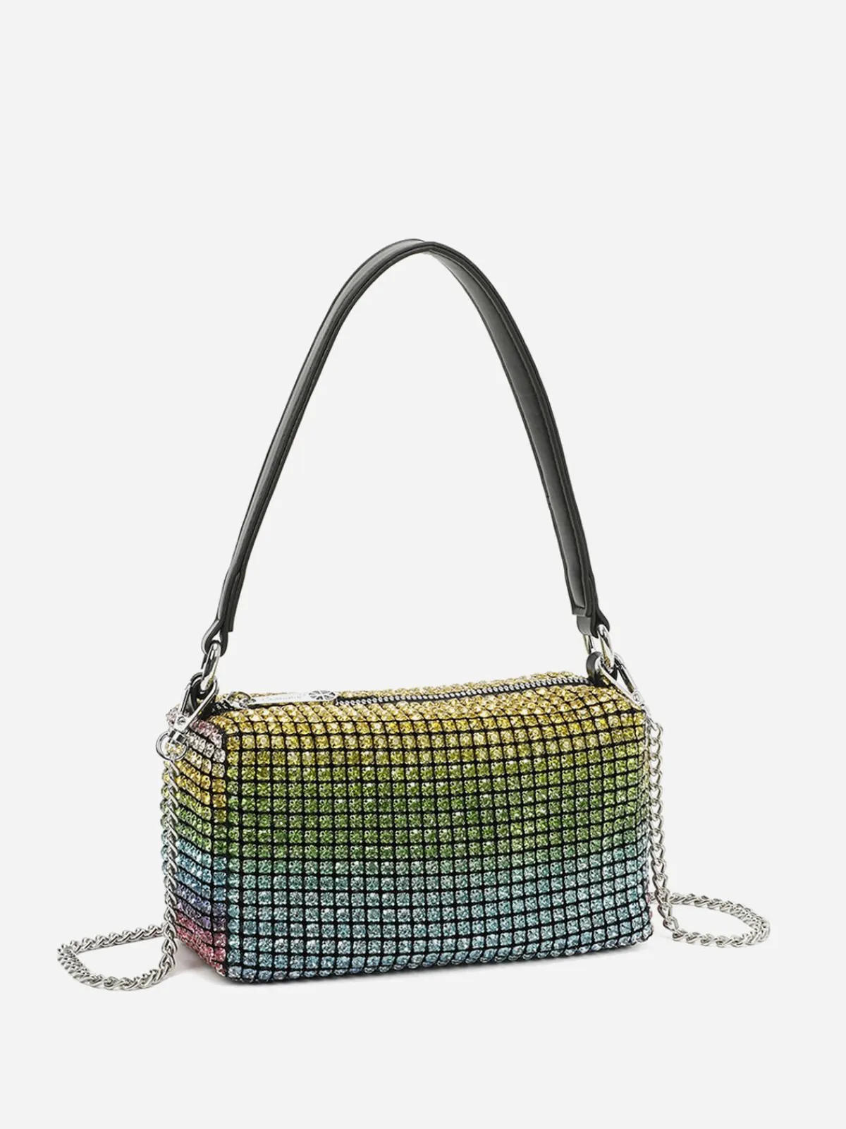 Clearance La Modeuse Sac à main à strass Multicolore