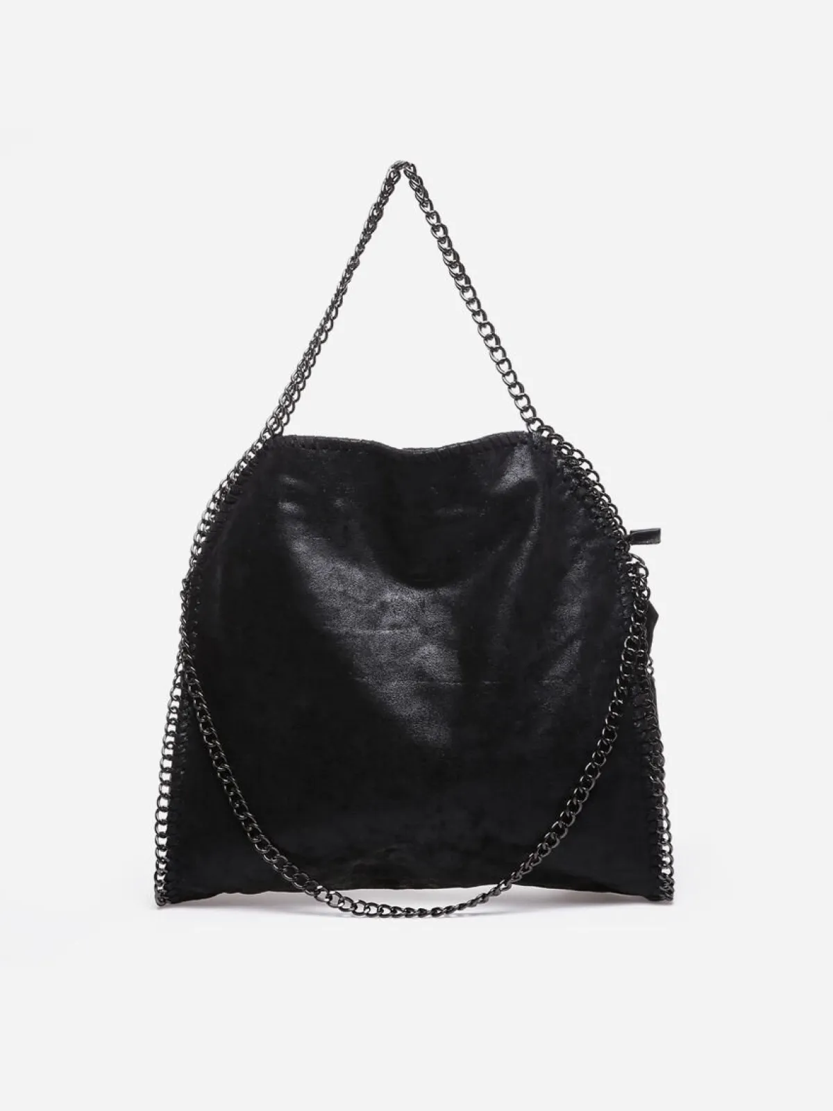 Hot La Modeuse Sac cabas contour et anses en chaîne Noir