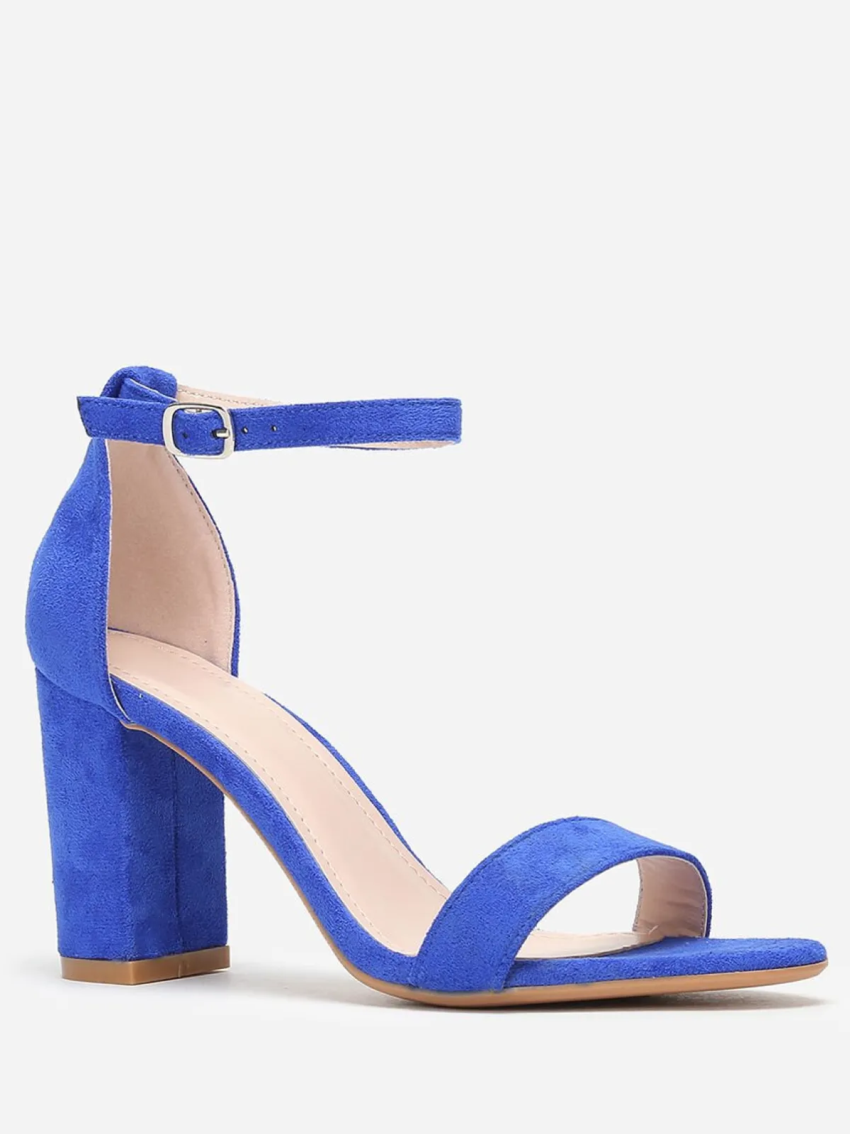 Sale La Modeuse Sandales à brides et talon carré Bleu