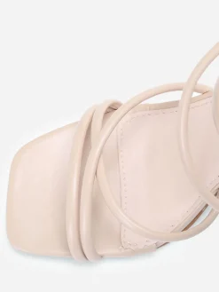 La Modeuse Sandales à talon bobine transparent Beige