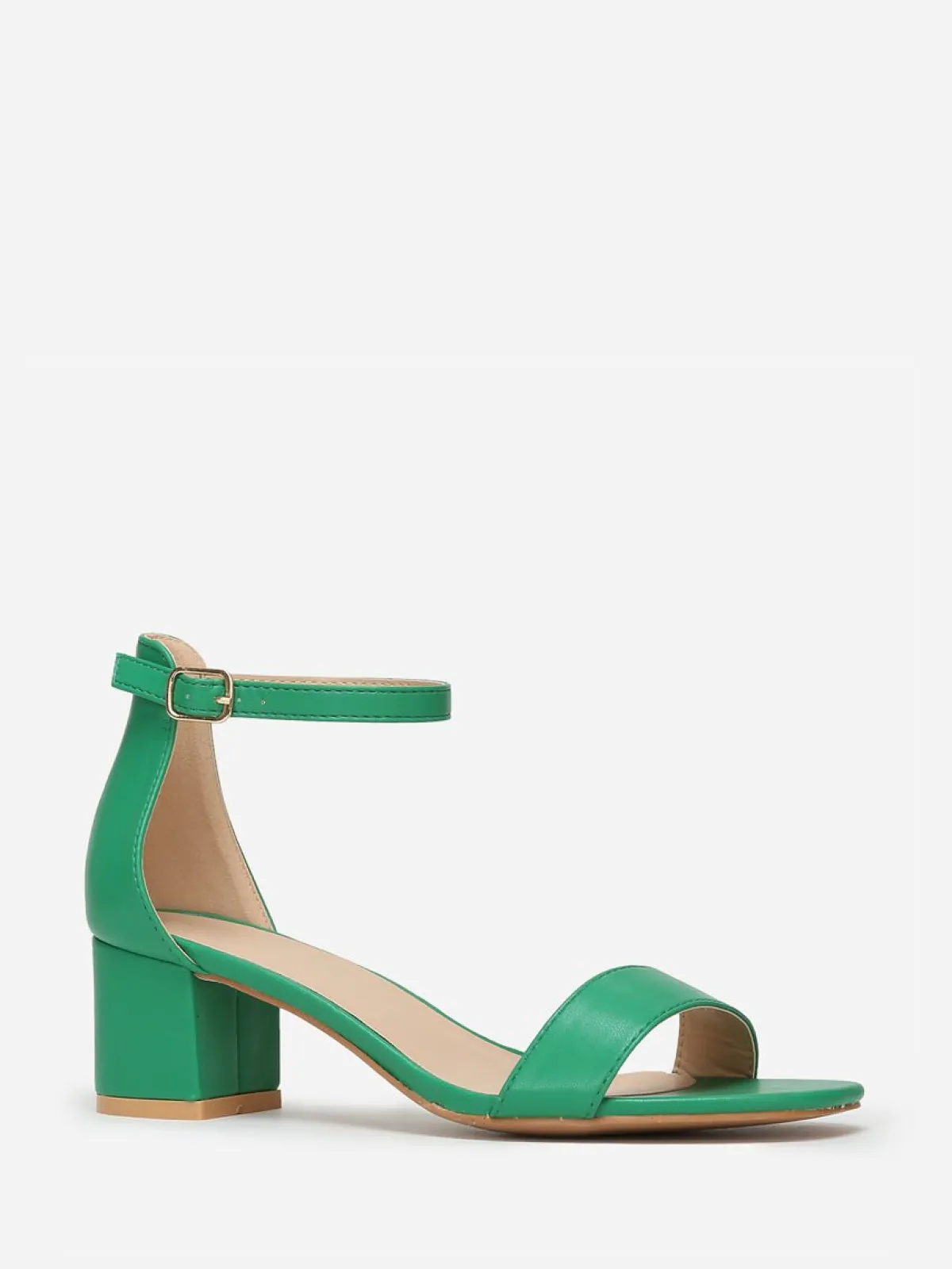 Clearance La Modeuse Sandales carrées en simili Vert